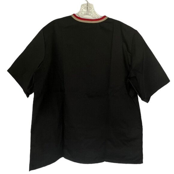 Fashion Seal Superior Uniform Zip Shirt Black Red Medical Foodservice Sz XL New - Picture 2 of 9